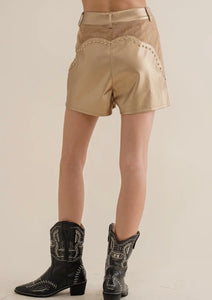 The Urban Cowboy Shorts - Gold