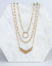 Load image into Gallery viewer, Tristrand Gold Circle Arrow Necklace