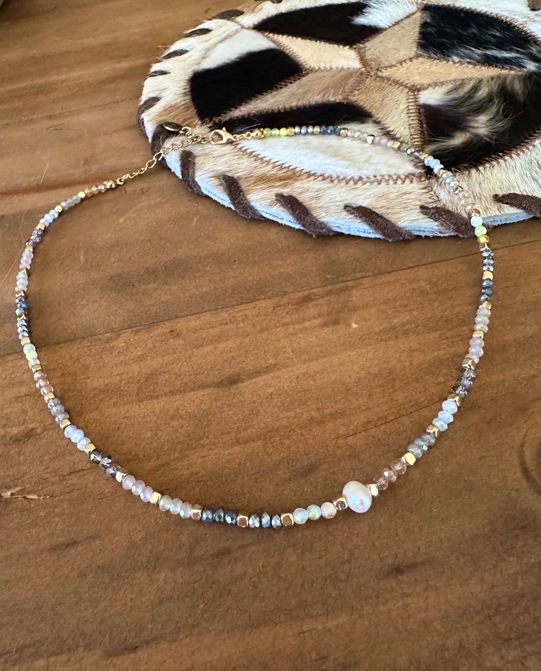 Gold Multi-Beaded Choker