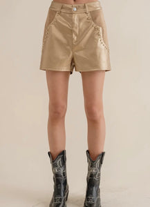 The Urban Cowboy Shorts - Gold