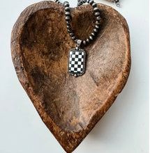 Load image into Gallery viewer, Black and White Checkered Necklace