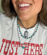 Load image into Gallery viewer, Black and White Checkered Necklace