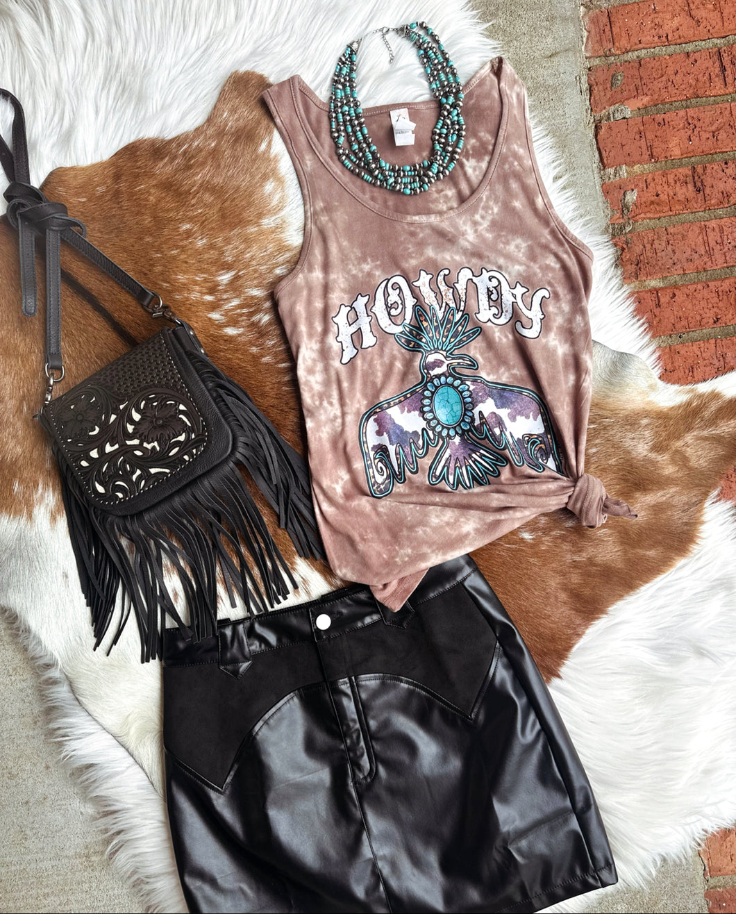 Howdy Tie-Dye Tank