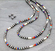 Load image into Gallery viewer, Western Beaded Double Strand Necklace