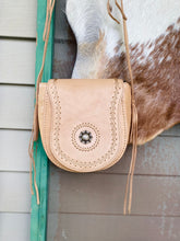 Load image into Gallery viewer, Leather Concho Crossbody - Tan