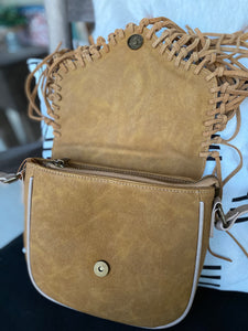 Wrangler Cowhide Fringe Crossbody