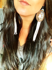 Concho Leather Earrings