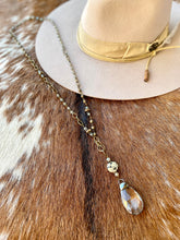 Load image into Gallery viewer, Clear Crystal Teardrop Necklace