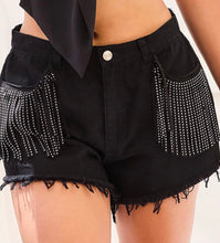 Load image into Gallery viewer, The Walker Denim Fringe Shorts