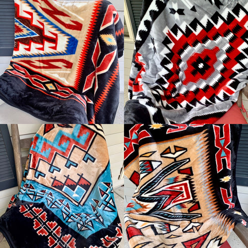 Luxury Plush Aztec Blanket