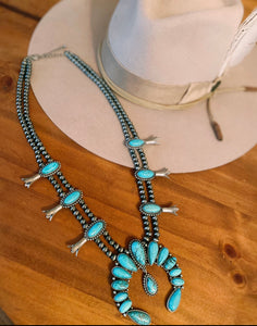 Lightweight Turquoise Squash Blossom