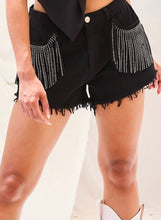 Load image into Gallery viewer, The Walker Denim Fringe Shorts