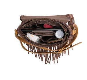 Wrangler Cowhide Fringe Crossbody