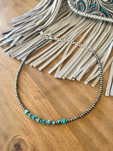 Load image into Gallery viewer, Silver Navajo Style Pearl Gemstone Necklace