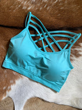 Load image into Gallery viewer, Turquoise Criss-Cross Bralette