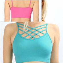 Load image into Gallery viewer, Turquoise Criss-Cross Bralette
